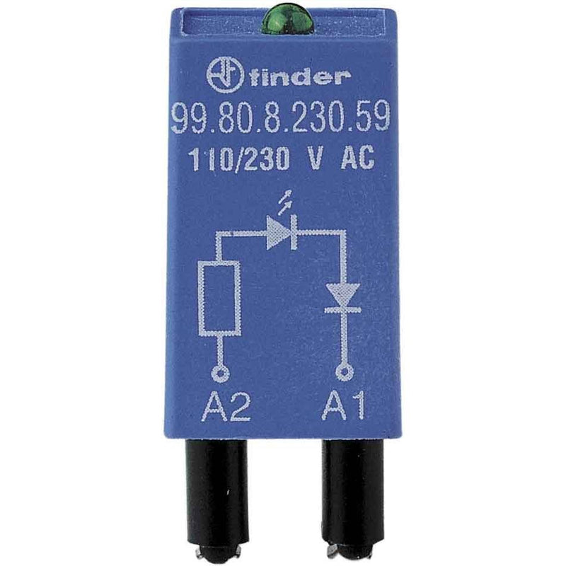 Finder - Baustein für Schutzbeschaltung LED-Anzeige 99.80.0.230.50 EMV-Schutz − 10 Stück