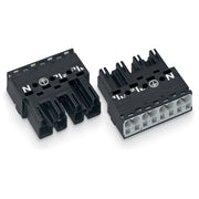 WAGO - Steckverbinder für steckbare Gebäudeinstallation Stecker 770-214 2x0,5-4mmq schwarz − 50 Stück