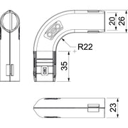 OBO Bettermann - Bogen für Installationsrohre Quick-Pipe-Bogen 3000 BMS M20 RW 90 Grad