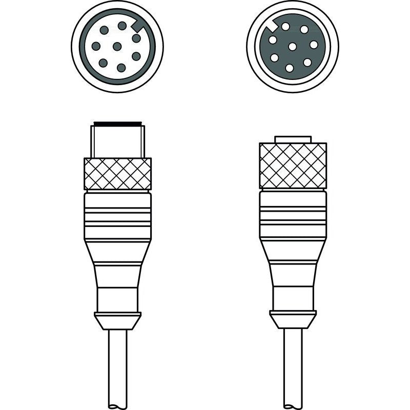Leuze - Konfektioniertes Sensor-Aktor-Kabel Verbindungsleitung CB-M12-2000E-8TP