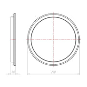 Kaiser - Zubehör/Ersatzteile für Leuchteneinbaugehäuse Frontteil HaloX 180 1282-66 180mm f. Sichtbeton