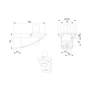 BEG Brück Electronic - Decken-/Wandleuchte System-Leuchten-Unterteil ALC-B-360 SLU sw