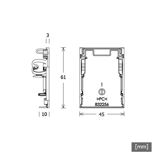 LTS Licht&Leuchten - Mechanisches Zubehör/Ersatzteile für Leuchten Enddeckel (VE2) LK-Z 045.1 weiß weiß