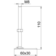 OBO Bettermann - Nivellierset für Unterflursysteme Nivelliereinheit RK NEV2 110 (VE4) f.Kassette + OKB − 1 Packung