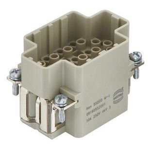Harting - Kontakteinsatz für Rechtecksteckverbinder Einsatz Crimpanschluss 09160552001 Stift Polycarbonat