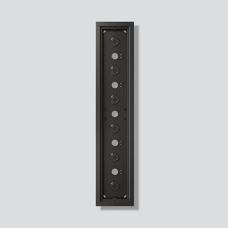 Siedle&Söhne - Montageelement für Türstation Gehäuse-Aufputz GA 612-6/1-01 DG Dunkelgrau-Glimmer
