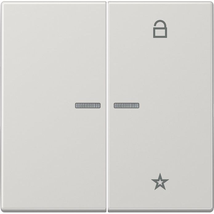 Jung - Bedienelement intelligent eNet Funk-Steuertaste FM LS 1701 LG 2fach, lichtgrau