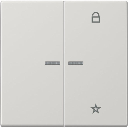 Jung - Bedienelement intelligent eNet Funk-Steuertaste FM LS 1701 LG 2fach, lichtgrau