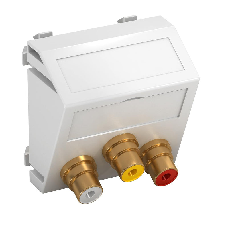 OBO Bettermann - Einsatz/Abdeckung für Kommunikationstechnik Multimediaträger MTS-12R L RW1 45x45mm rws