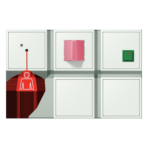 Jung - Behindertenelement für Installationsschalterprogramme Notrufset mit USV NRS LC 0834-2 210