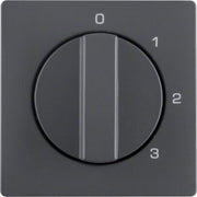 Berker - Abdeckung/Bedienelement für Installationsschalterprogramme Zentralstück mit Drehknopf 1096608600 3S Q.1/Q.3 anth