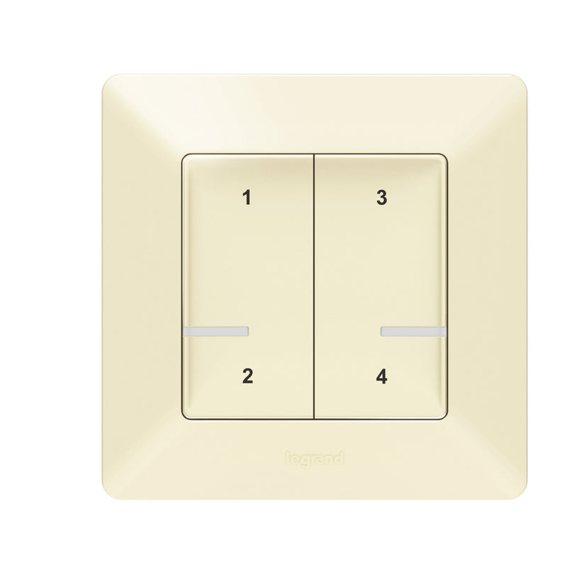 Legrand - Funksender Szenentaster 4-fach Legrand 752268 Mandelweiß