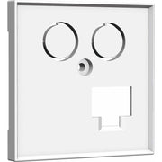 Homeway - Multi-Einsatz/Abdeckung für Daten- und Kommunikations-Anschlusstechnik Zentralplatte one. HW-Z0LRWG55V1 TV+LAN 55x55mm rw − 1 Stück