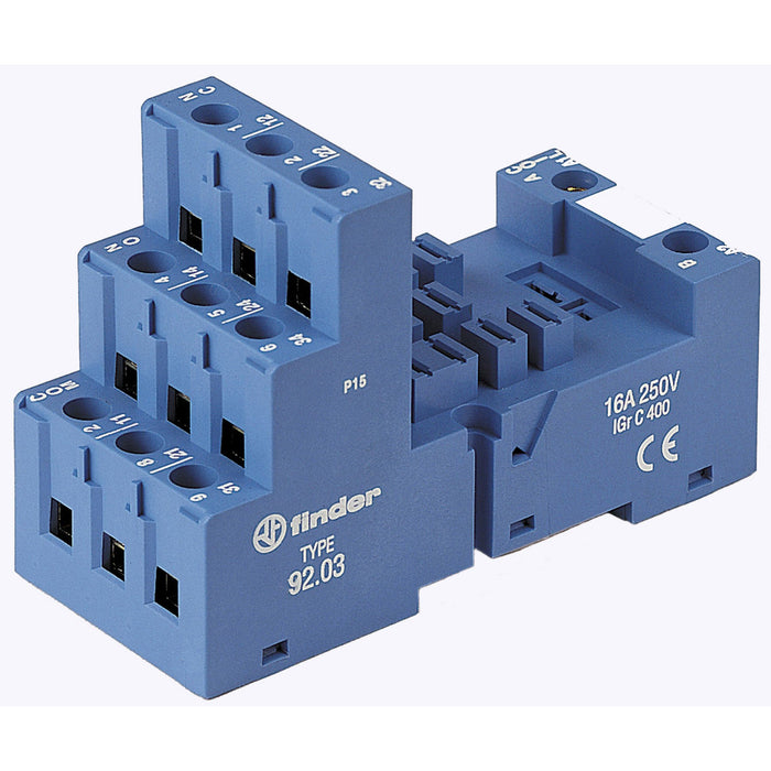 Finder - Relaissockel Schraubfas.bl.Siche.Trenn. 92.03 f.Rel.62.32/33  − 1 Stück

