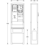 uesa - Zähler-Komplettschrank Zähleranschlusssäule ZAS-S-1-S enviaM 1850x590x320mm