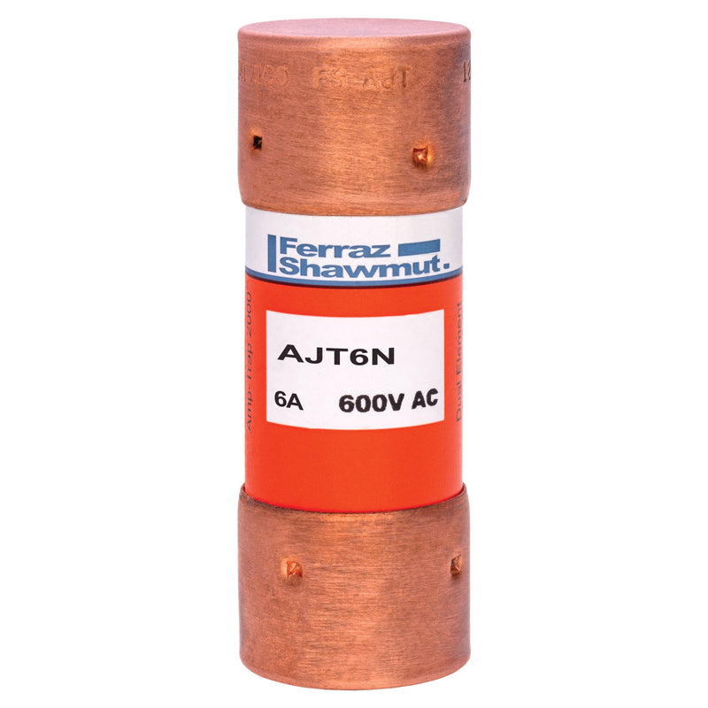 Mersen - Zylindrische Sicherung Sicherungseinsatz AJT6N 21x57 AC600V 6A/T − 10 Stück