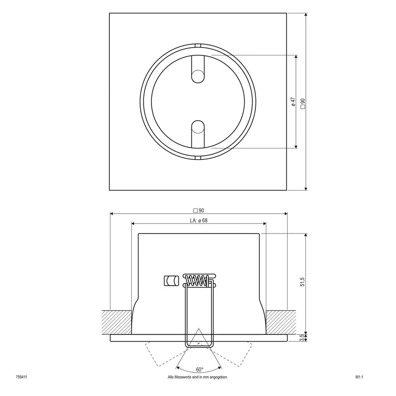 EVN Lichttechnik - Downlight/Strahler/Flutlicht NV EB-Leuchte chr 759 411 50W