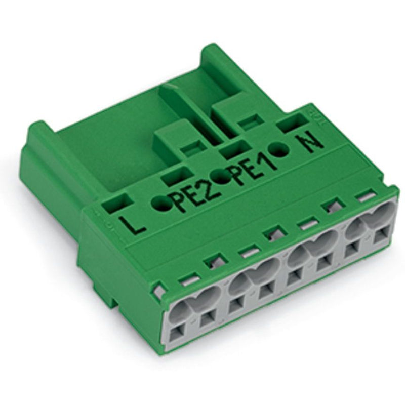 WAGO - Steckverbinder für steckbare Gebäudeinstallation Stecker 4-polig 770-1334 Kod. Q,grün − 50 Stück