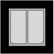 Issendorff - Bussystem-Tastsensor Glas-Tastenfeld LCN - GT2B f. I-Anschl.,sw, 2T. − 1 Stück
