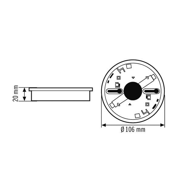 ESYLUX - Aufputzgehäuse für Unterputzgerät AP-Dose ws PROTECTOR#ER10018992 für PROTECTOR K