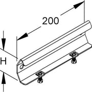 Niedax - Verbinder für Kabeltragsystem Verbinder 200mm KRRV 55/200 F für Rohrkabelleiter