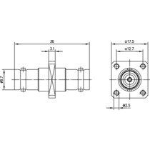 Telegärtner - Koax-Kupplung BNC Verbind.Stück (F-F) 100023591 UG-414A/U, 50 Ohm − 5 Stück