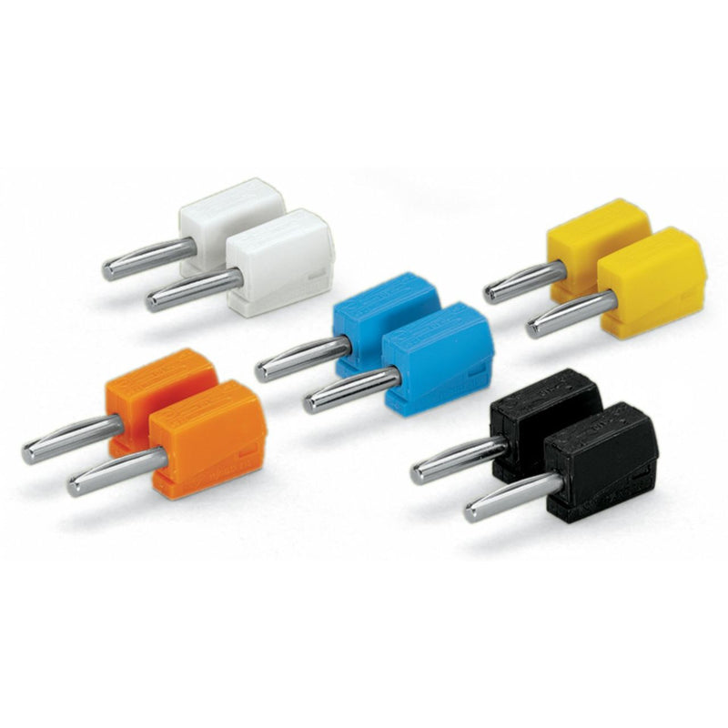 WAGO - Prüfstecker Bananenstecker 215-111 farbig sortiert − 50 Stück