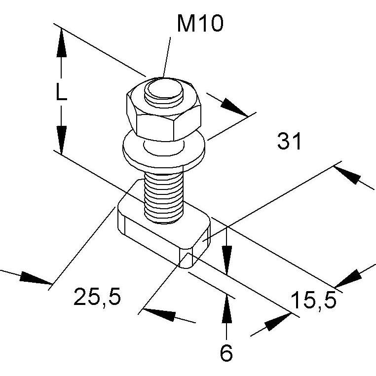 Niedax - Hammerkopfschraube HM 410/30