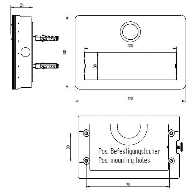 Grothe - Klingeldrücker Etagenplatte ETA 641 LED 1 WE