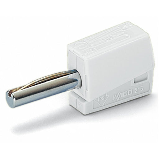 WAGO - Prüfstecker Bananenstecker 215-611 4mm weis − 50 Stück
