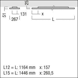 Zumtobel - Decken-/Wandleuchte LED-Anbauleuchte LF3 A 5000-940 L12WH 940