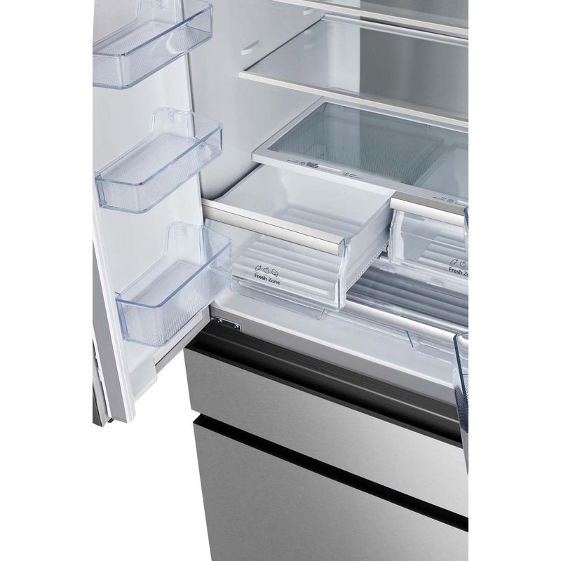Hisense - Kühl-/Gefrierkombination Kühl/Gefrierkombi SbS RF 540 N4SBI2 Edelstahl-Look