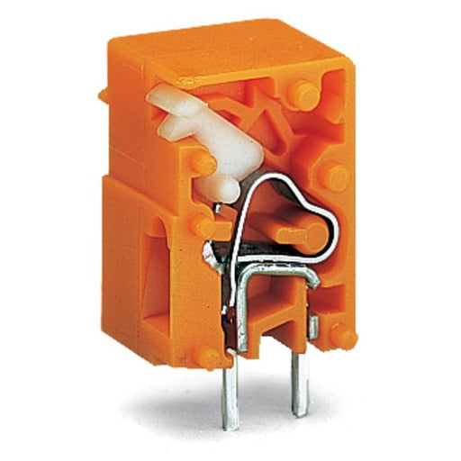 WAGO - Leiterplattenklemme Anreihbare Leiterplattenk. 741-913 Drücker,2,5mm²,or − 100 Stück