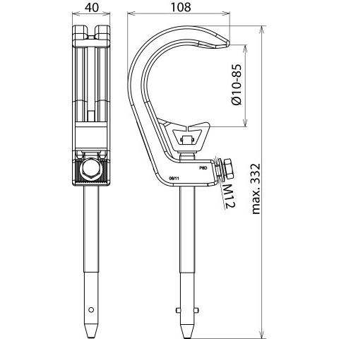 DEHN - Anschlusselement für EuK-Vorrichtung Phasenschraubklemme PSK 10 85 SQL D 10-85mm