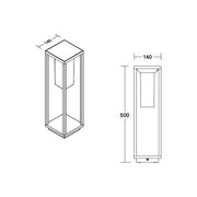 Brumberg Leuchten - Wegeleuchte LED-Solarpollerleuchte 65321103 3000K, graphit