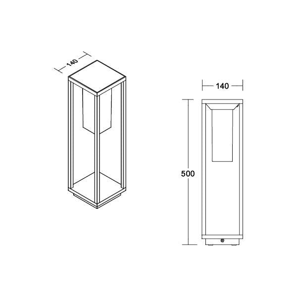 Brumberg Leuchten - Wegeleuchte LED-Solarpollerleuchte 65321103 3000K, graphit