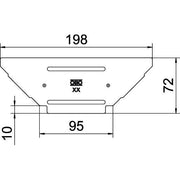 OBO Bettermann - Deckel Anbau-Abzweigstück für Kabeltragsystem Deckel f. Anbau-Abzweigst. RAAD 100 DD B100mm, Zink/Alu