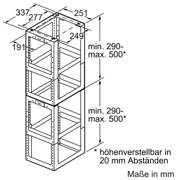 Bosch - Zubehör/Ersatzteile für Dunstabzugshauben Montageturmverlängerung DHZ1253 1000mm