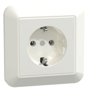 Merten - Steckdose SCHUKO-Steckdose pws/gl MEG2401-1019 volle Abdeckplatte
