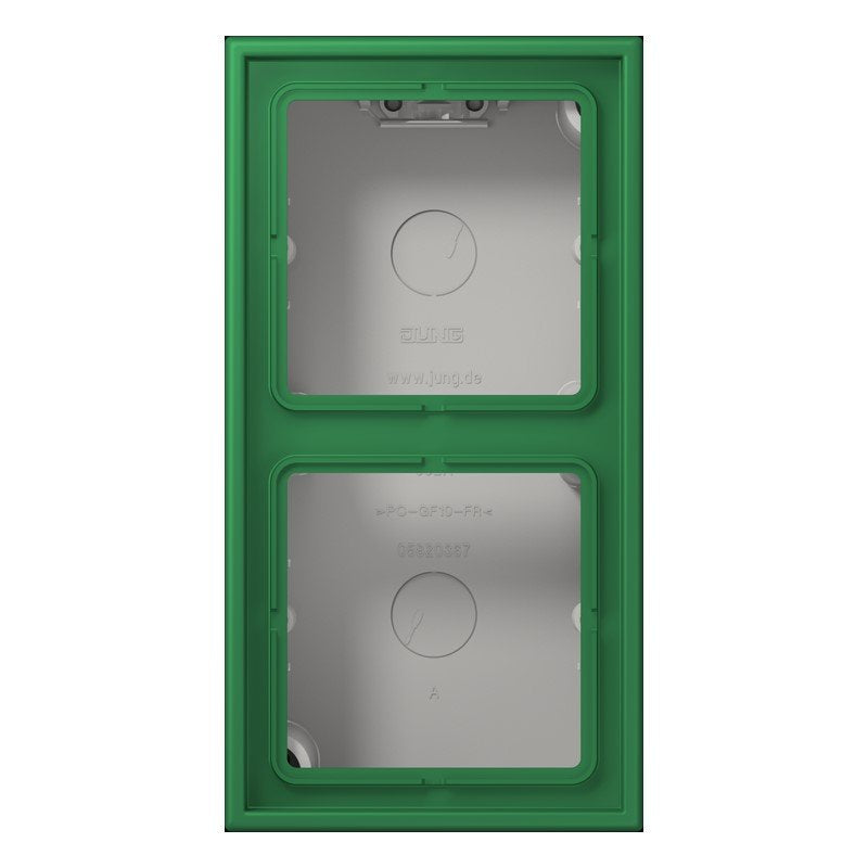 Jung - Aufputzgehäuse für Unterputzgerät Aufputz-Kappe 2fach LC 582 A 219 vert fonce (32050)