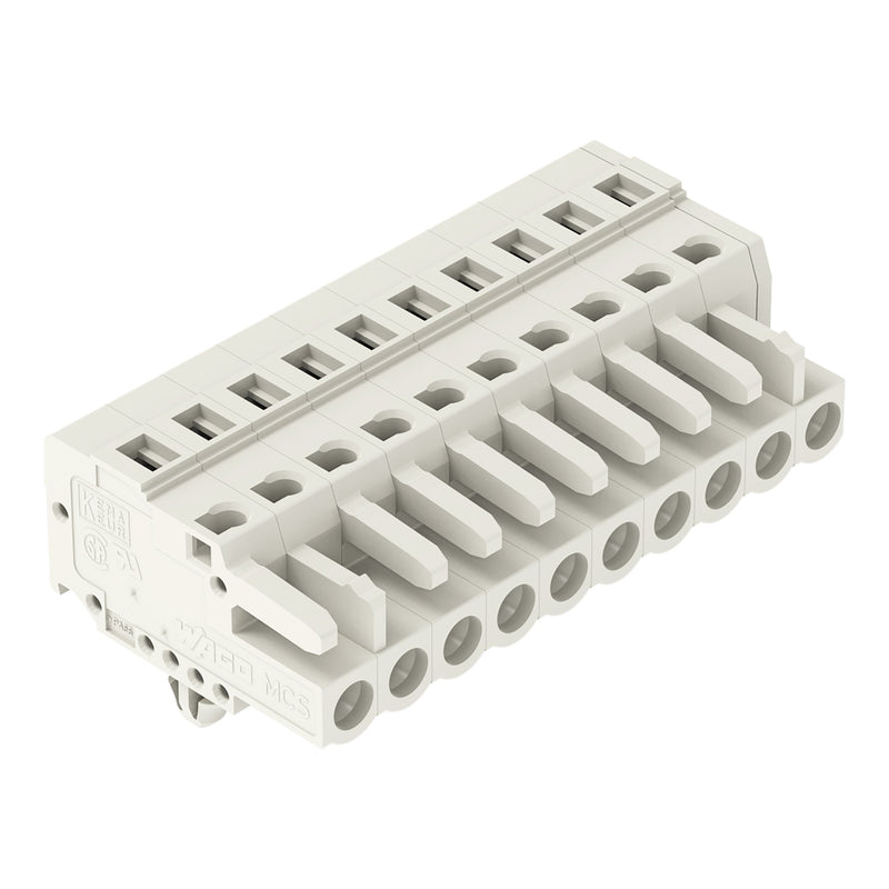 WAGO - Kabelsteckverbinder für Leiterplattensteckverbinder 1-Leiter-Federleiste 721-110/008-000 CAGECLAMP 2,5mm²,lgr − 50 Stück