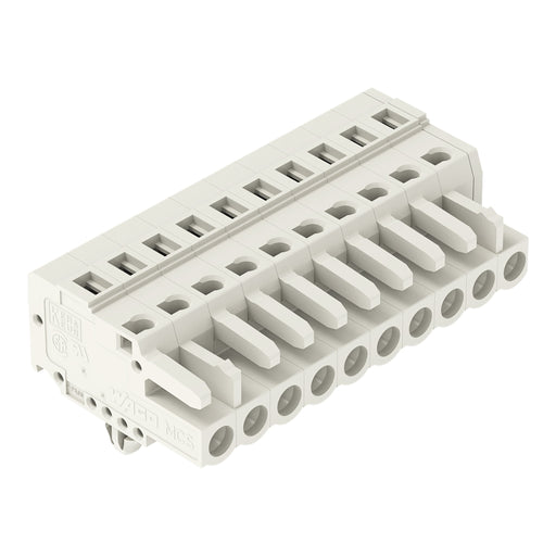 WAGO - Kabelsteckverbinder für Leiterplattensteckverbinder 1-Leiter-Federleiste 721-110/008-000 CAGECLAMP 2,5mm²,lgr − 50 Stück