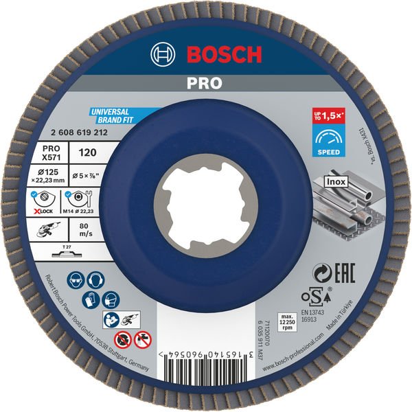 Bosch - Trenn-/Schleifscheibe PRO X571 2608619212 Fächerschleifscheibe