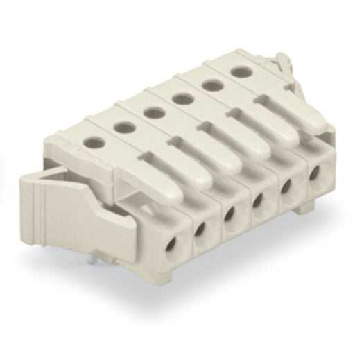 WAGO - Leiterplattensteckverbinder THT-Federleiste abgewink. 734-533/037-000 3,5mm,lichtgrau − 100 Stück