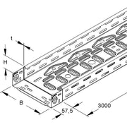 Niedax - Kabelrinne Kabelrinne Edelstahl RLVC 60.600 E3 − 3 Meter