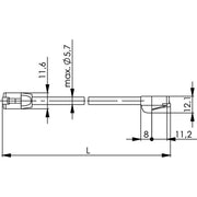 Telegärtner - Patchkabel Kupfer Patchkabel F/UTP Cat.5e 100008523 3,0m FS100 RAL7035
