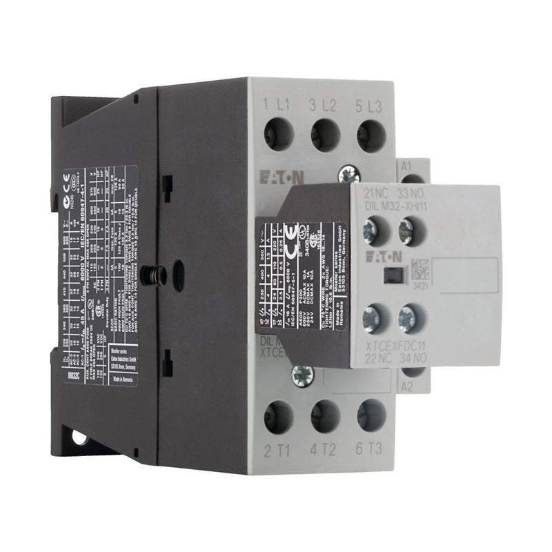 Eaton - Leistungsschütz zum Schalten von Wechselstrom Leistungsschütz DILM32-21(RDC24) 2S/1Ö 15kW/400V,AC
