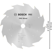Bosch - Kreissägeblatt PRO Wood cordless 2608837680 Kreissägeblatt 165 x