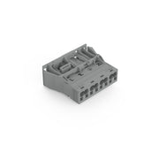 WAGO - Geräteanschluss für steckbare Gebäudeinstallation Snap-In-Stecker 770-754/064-000 4-polig,Kod. B,grau − 100 Stück