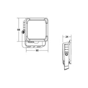Brumberg Leuchten - Decken-/Wandleuchte LED-Fluter 60811183 10W, 3000K, sw